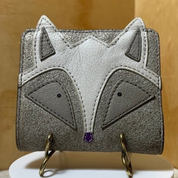EUC Fossil Fox Mini Leather Champagne Wallet - Picture 1 of 12